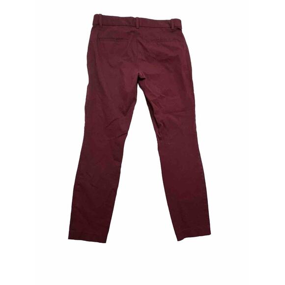 Gap Pants Womens Size 6 Regular Maroon Signature Skinny Ankle Mid Rise Stretch - Picture 5 of 6